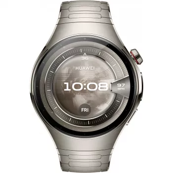 Smartwatch HUAWEI WATCH 5, 1,5 palcov AMOLED, 466×466, 46 mm titánové puzdro, Wi‑Fi, GPS, strieborná
