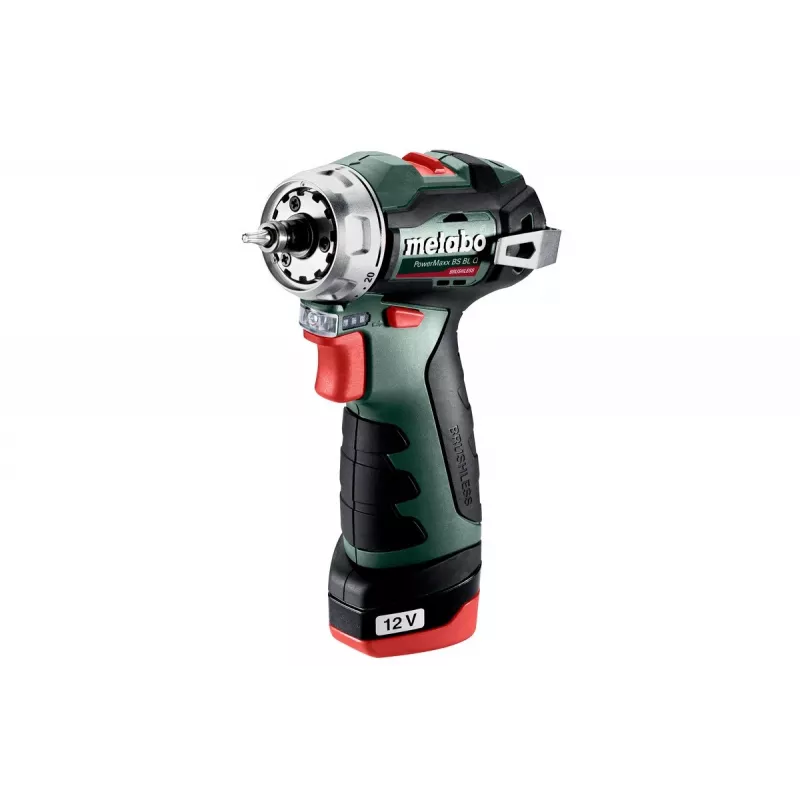 Metabo PowerMaxx BS BL Q 601749500 akumulátorová vŕtačka-skrutkovač, 12V, 38 Nm, 2x 2,0 Ah