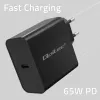 Nabíjačka QOLTEC Super Quick PD 65W USB‑C Power Delivery 5–20V, 1x USB‑C, USB PD 3.0, Type-C konektor samec, 65 W