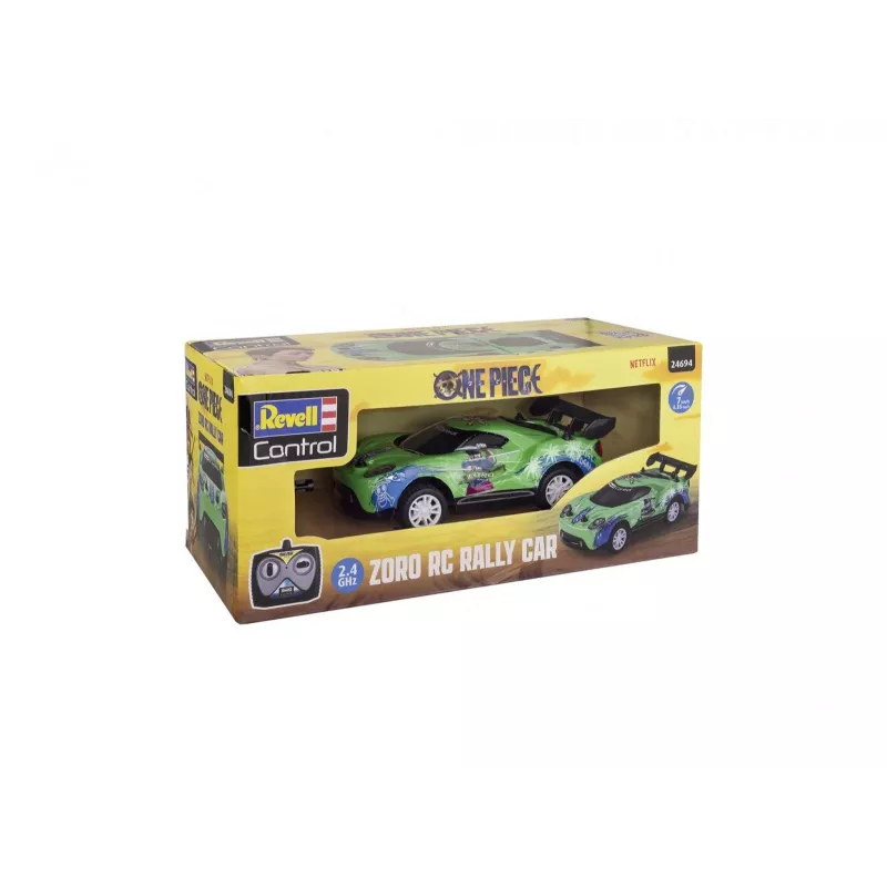 RC rally auto REVELL One Piece Zoro – diaľkovo ovládaný model, tematický zberateľský dizajn