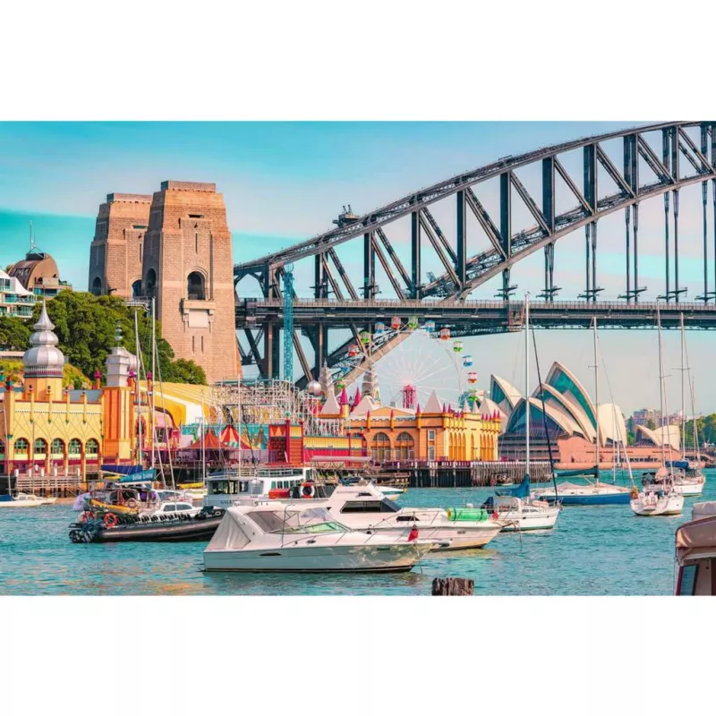Puzzle Ravensburger Secret Sydney 3000 dielikov – panoramatický mestský motív 3000 dielikov