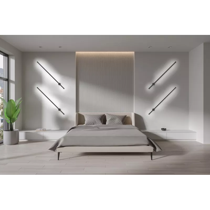 Activejet LED nástenné svietidlo AJE-HILTON čierna NW
