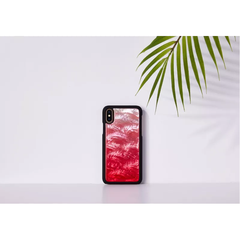 Obal na smartphone iKins pre iPhone XS / XS S – pink lake a čierny, ochranné puzdro