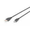 ASM AK-300108-018-S ASSMANN kábel USB 2.0 HighSpeed CanonType USB A / Mini-USB B (5-kolíkový) konektor samec 1,8 m
