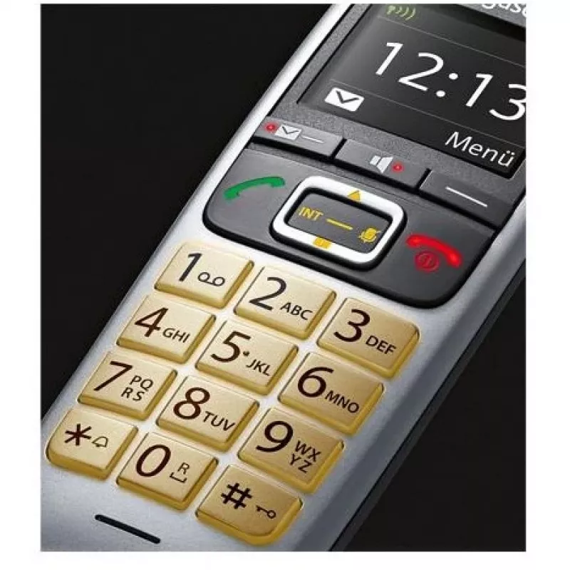 Gigaset E560 telefón DECT telefón zobrazenie čísla čierny, strieborný