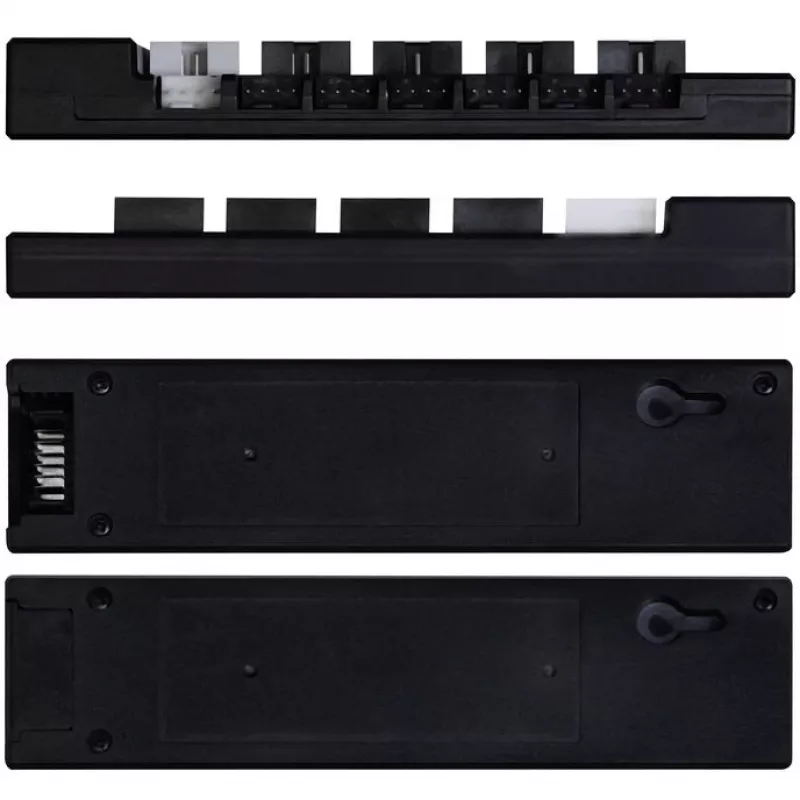 USB a PWM hub Lian Li EDGE HUB EG-HUB01B — 4× USB, 6× PWM konektory ventilátorov