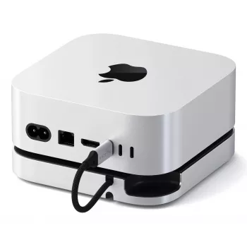 Satechi dokovacia stanica/replikátor portov pre notebook ST-GNMMES — káblový USB 3.2 Gen 2 Type-C hub, USB-A & SD, strieborná