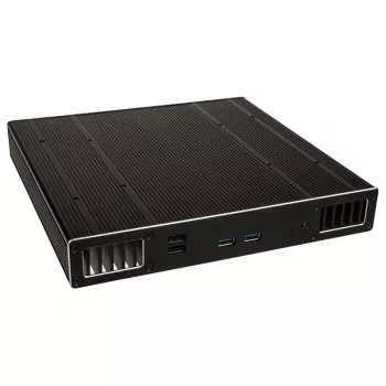 Akasa Plato TN - Ultra Small Form Factor (USFF) - PC - čierna - hliník - domáca kancelária - Kensington