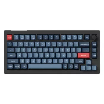 Keychron V1 Max klávesnica univerzálna USB RF Wireless Bluetooth čierna sivá 75% mechanická