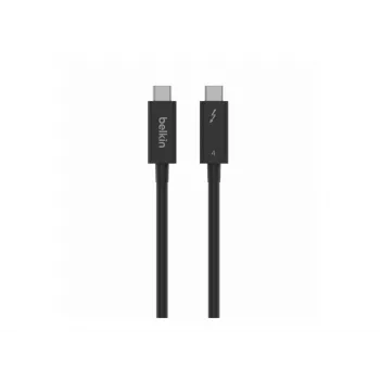Belkin CONNECT - Thunderbolt kábel - 24 pin USB-C (M) obojstranný na 24 pin USB-C (M) obojstranný - Thunderbolt 4 - 1,0 m - pasívny, USB napájanie (10
