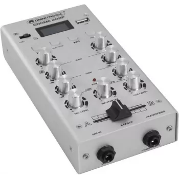 Mini mixér Omnitronic GNOME-202P, 2-kanálový kompaktný mixér s 3-pásmovým EQ