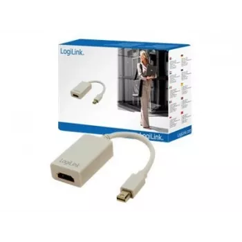 Video káblový adaptér LOGILINK Mini DisplayPort na HDMI typ A CV0036A, 0,1 m, sivý