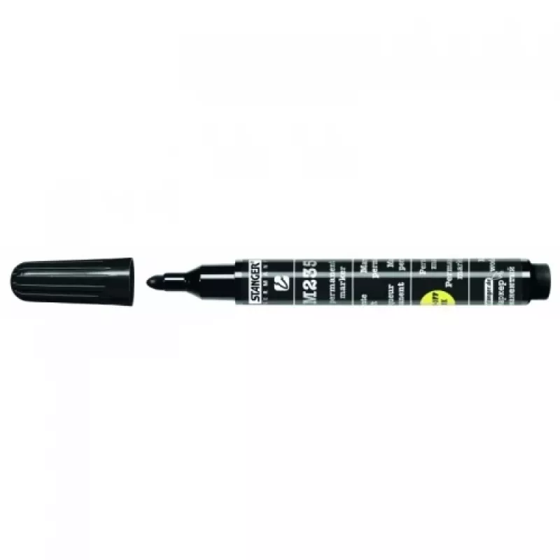 Permanentná fixka STANGER 235, 1-3 mm, guľatý hrot, čierna 1213-500 1 ks