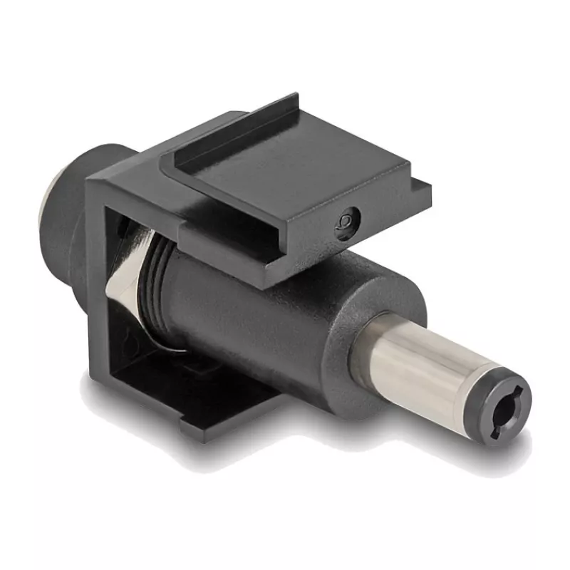 DeLOCK Keystone modul DC 5,5 x 2,5 mm konektor samica na DC 5,5 x 2,1 mm konektor samec čierny