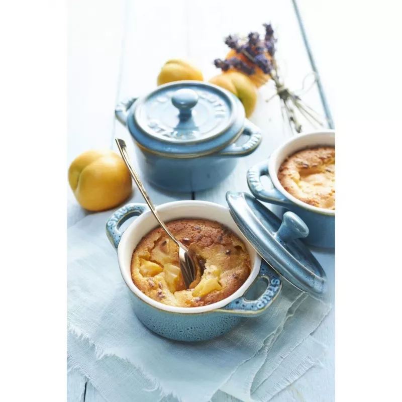 Staub Mini Cocotte Okrúhly, 4 ks - 200ml, Antická Tyrkysová