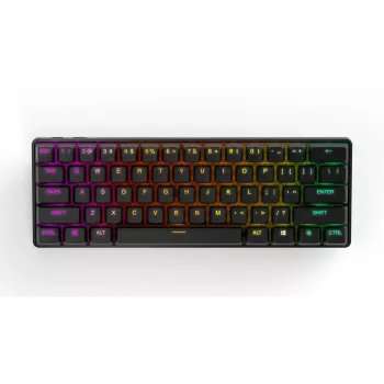 Mechanická herná klávesnica STEELSERIES Apex Pro Mini Wireless — 60% formát, USB + RF Wireless + Bluetooth, QWERTY US, čierna