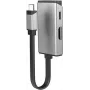 ALOGIC MagForce DUO Charge – video adaptér – 24 pin USB-C samec na HDMI, USB-C (len napájanie) samica – 13.5 cm – Space-grau – podpora 4K 60 Hz