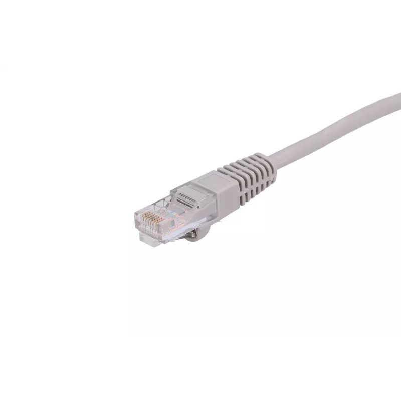 LAN patch kábel Extralink Cat5e UTP 1 m, RJ-45 na RJ-45, sivý