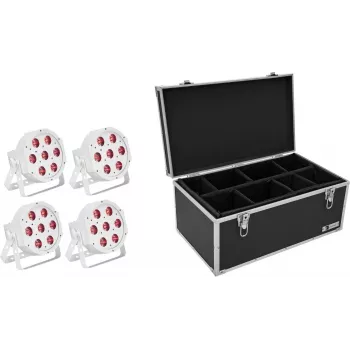 LED podlahový spot EUROLITE SLS-7 HCL biela 4x – scénické/laditeľné biele reflektory, 4 LED