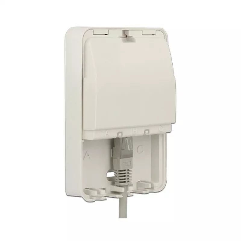 Nástenná a rozvodná krabica DELOCK 86262, biela, 82×120×31 mm