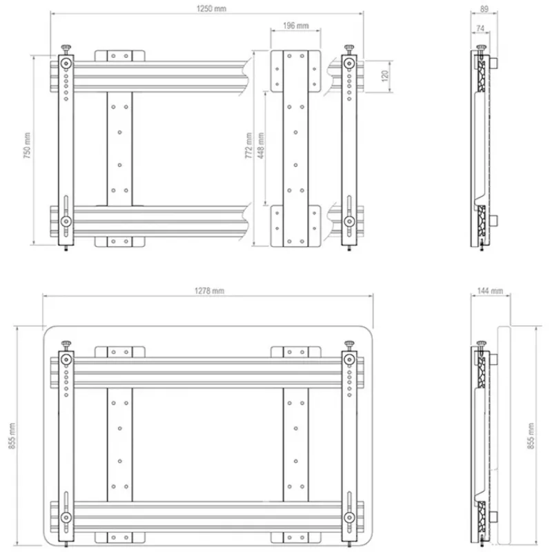 Hagor WH 5863 nástenný držiak pre Cisco WebEx Board 55 / Board Pro 55, 139,7 cm (55″), 50 kg, zadné vedenie káblov, čierny