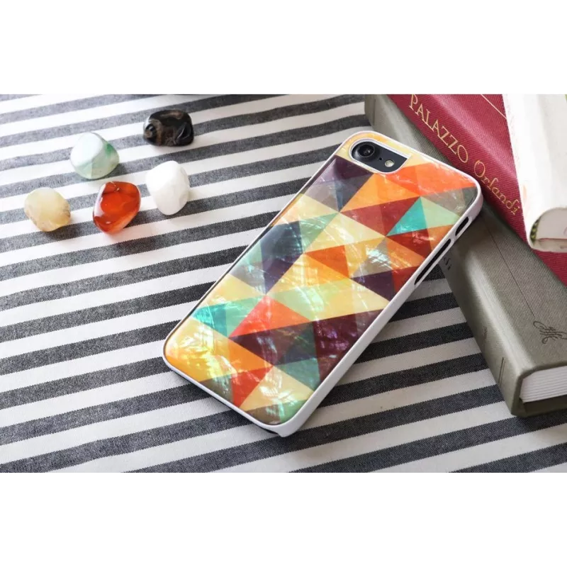 Ochranné puzdro iKins pre Apple iPhone 8/7 — mozaika biela