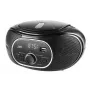 Prenosný CD prehrávač JVC RD‑E221B — čierna, CD/MP3, kazetový deck, USB prehrávanie, UKW rádio, AUX, batériová/sieťová prevádzka