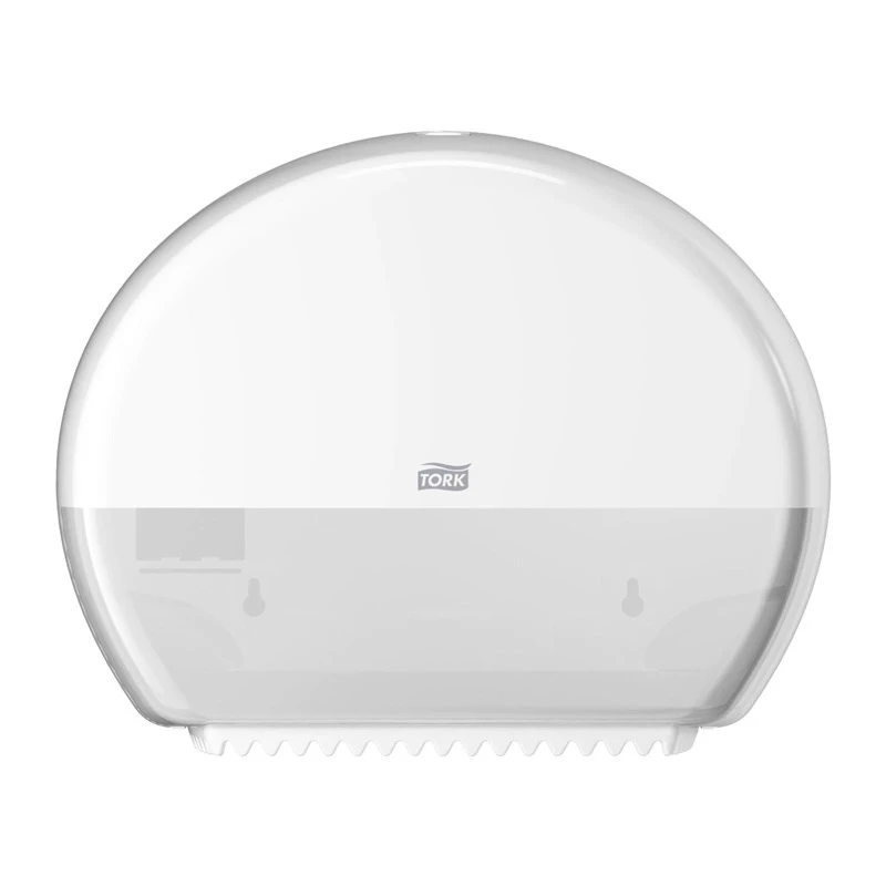 Dávkovač papierových utierok Tork Mini Jumbo Roll 132×345×275 mm, biely, MPN 555000