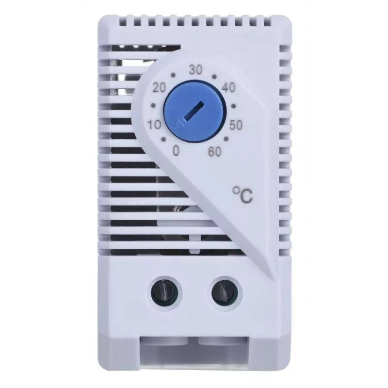 Termostat Alantec KTS, otočný regulátor, IP20, plastové puzdro, sivá, -45–70°C, 60×33×43 mm