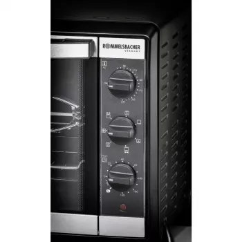 Elektrická rúra Rommelsbacher BG 1550 čierna, 30 l, 80–230 °C, 7 režimov, rotačný ražeň, 120-minútový časovač