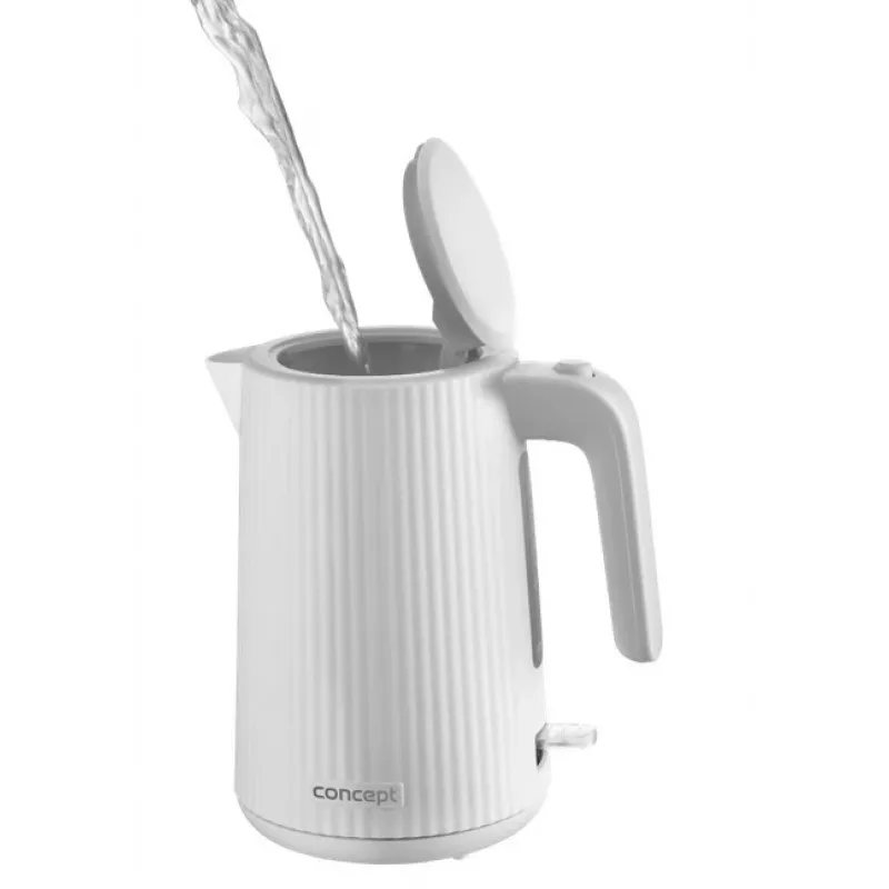 Rýchlovarná kanvica Concept Solution RK2390, plastové puzdro, 1,7 L, biela