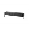 TV skrinka cama meble VERA 190x40x50 cm – matný čierny vrch a rám