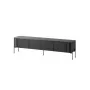 TV skrinka cama meble VERA 190x40x50 cm – matný čierny vrch a rám