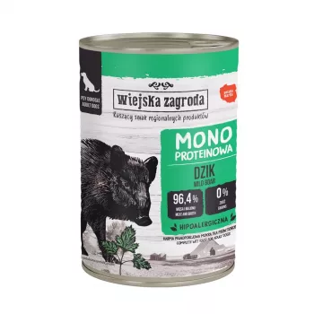 WIEJSKA ZAGRODA monoprotein diviak - mokré krmivo pre psy - 400g