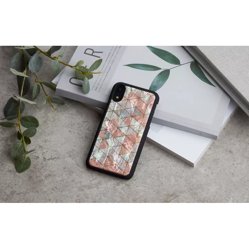 Puzdro na telefón iKins pre iPhone XR — diamantový vzor, čierna