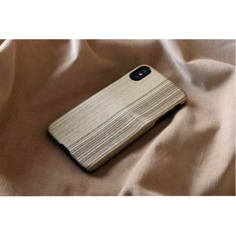 Puzdro na smartphone man and wood pre iPhone X/XS – Vintage Olive čierna