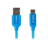 Kábel USB 2.0 LANBERG CA-USBO-21CU-0010-BL — USB A na USB C, 1 m, modrý