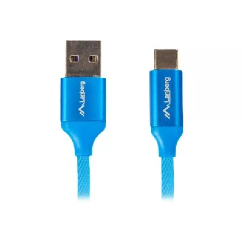 Kábel USB 2.0 LANBERG CA-USBO-21CU-0010-BL — USB A na USB C, 1 m, modrý