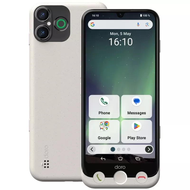 Doro Aurora A30 smartfón pre seniorov, 6,1 palca, 128GB, Bone