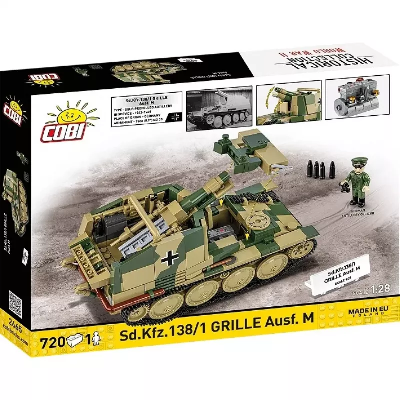 Stavebnica Konštrukčná Cobi SD.KFZ.138/1 Grille, 720 dielov, výstavný model