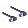Sieťový kábel DeLOCK RJ45 Cat.6A S/FTP zahnutý 1 m čierny