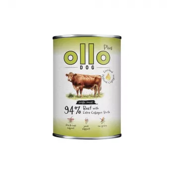 Ollo Plus kolagén hovädzie 400g konzerva mokrého krmiva pre psov