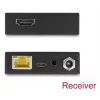 Sada AV vysielača a prijímača DELOCK 65955 — Cat6/Cat6a HDMI extender, až do 3840×2160, káblový, napájanie Micro-USB-B