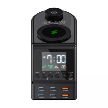 Budík BlitzWolf BW-FW10 s 2×USB-A a 4×USB-C portami