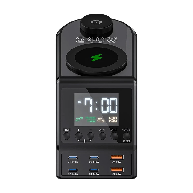 Budík BlitzWolf BW-FW10 s 2×USB-A a 4×USB-C portami