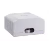 LANBERG nástenná zásuvka RJ-45 Cat6 OU6-0002-W biela, 2 konektory samica, 30×54×57 mm