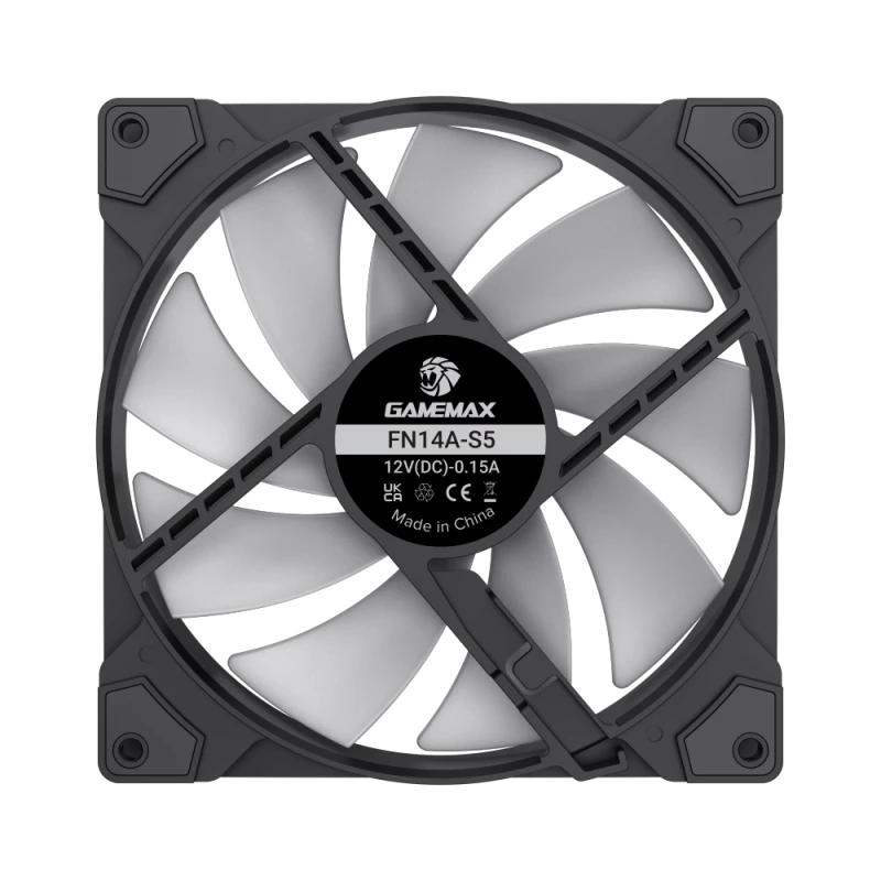 Gamemax | skriňový ventilátor | FN14A-S5 | čierny