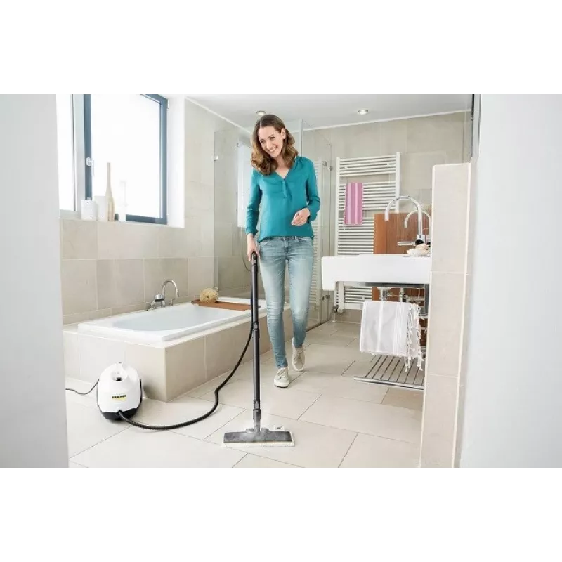 Parný čistič Kärcher SC 3 EasyFix Plus — 1 L nádrž na vodu, 1900 W, 3,5 bar tlak pary, biela