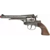 Pulio kovový kovbojský revolver 12-ranná hračkárska pištoľ, model 155122/0