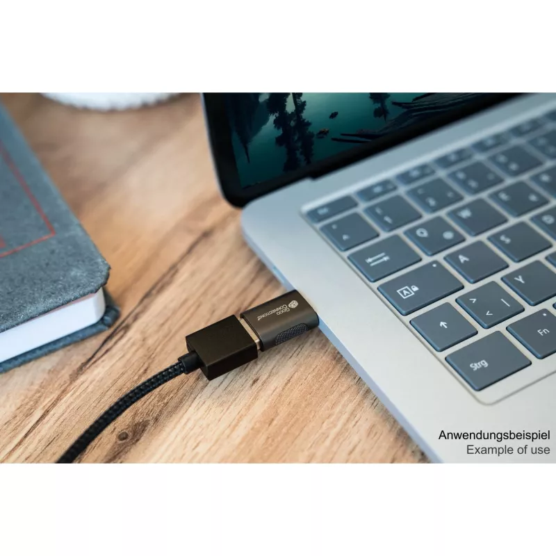 Good Connections adaptér USB 3.2 Gen.1 3.0 konektor samec C na USB-A konektor samica pozinkované kovové puzdro (USB-AD302)